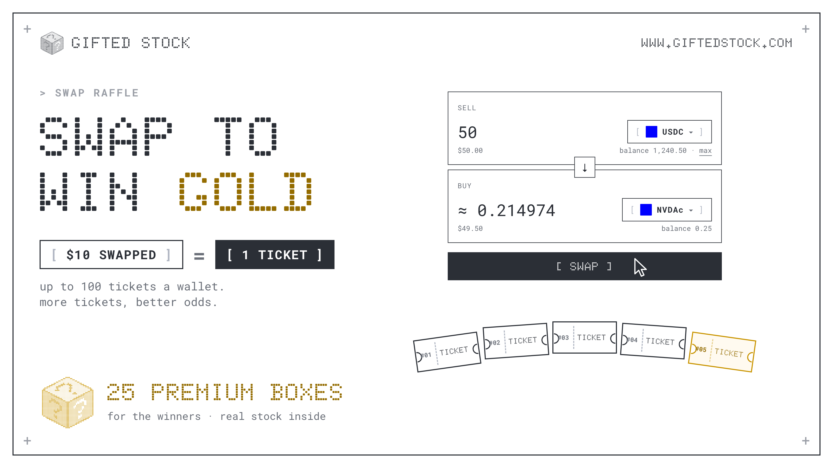 Swap and Earn Boxes by Gifted Stock